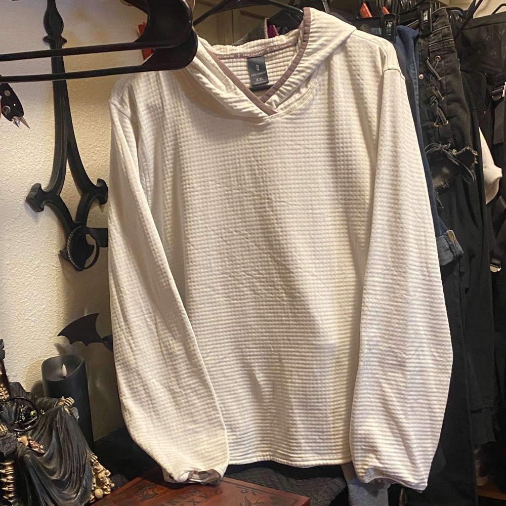 Free Country White Hooded Sweater